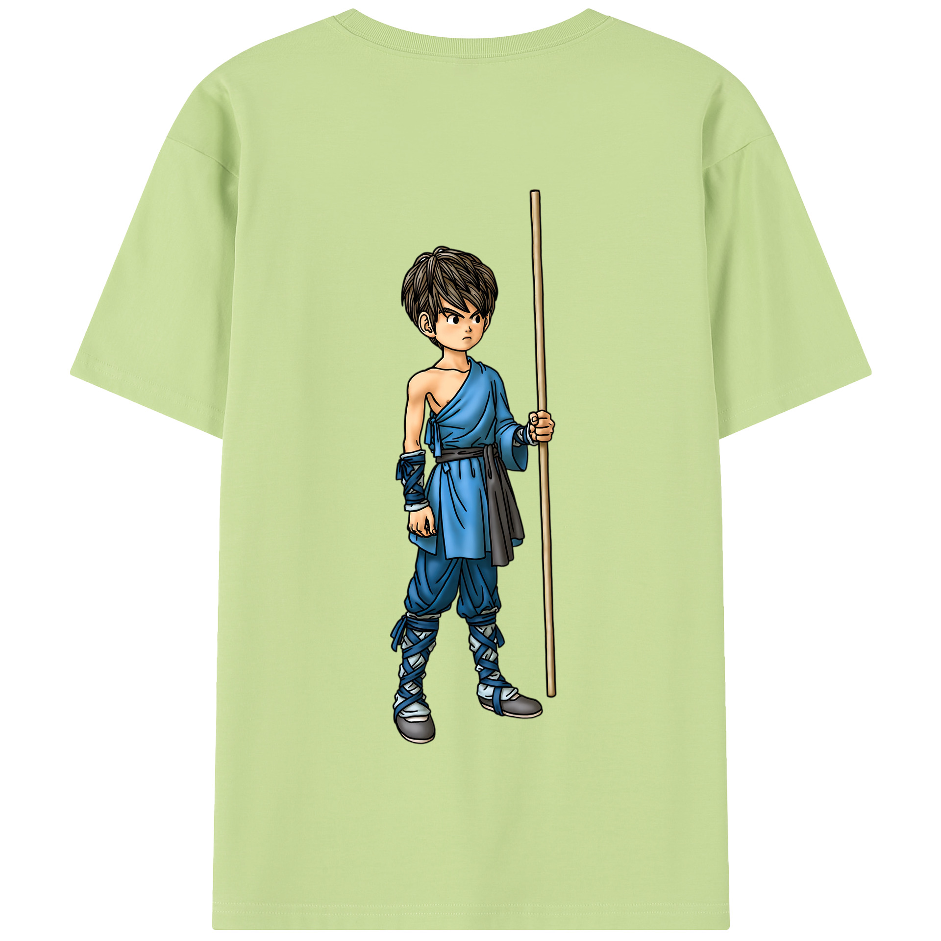 （画像用） ドラゴンクエスト Doragon Kuesuto Dragon Quest 綿100％半袖Tシャツ（背面プリント）